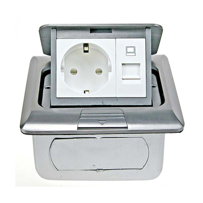 Stop Kontak Lantai dan Socket Internet Broco / Floor Socket Outlet with Socket Network