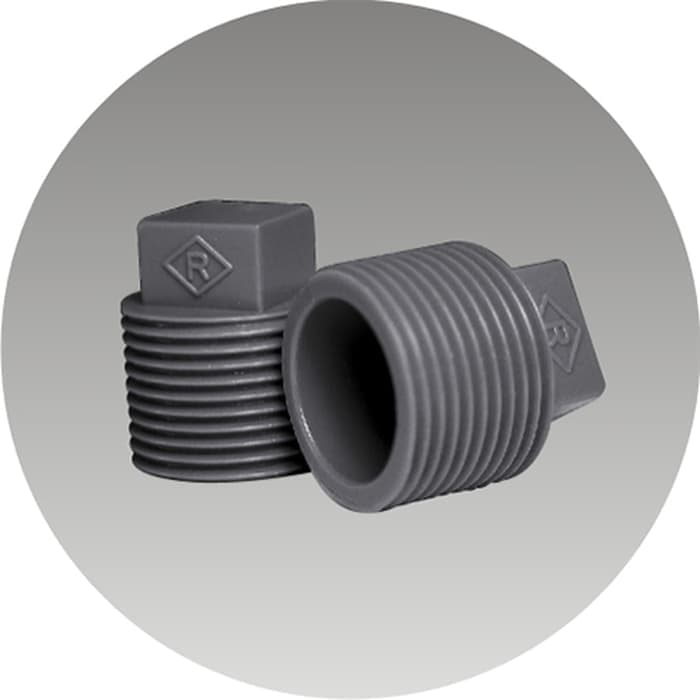 Plug/Dop PVC Drat Luar 1/2" AW Merk Rucika