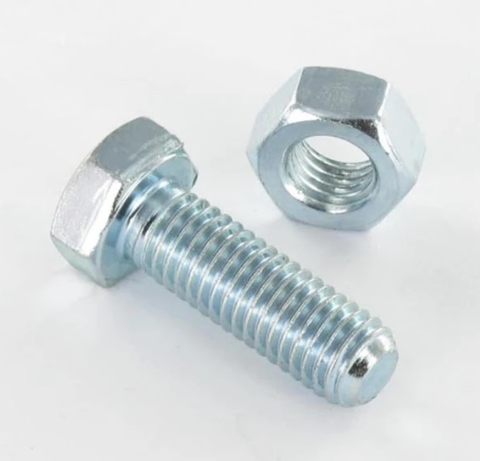 Semakin Erat Karena Ada Baut Mur Putih M8 / Baut Mur 8x20mm / Baut & Mur Putih Galvanis/ Baut Tanam