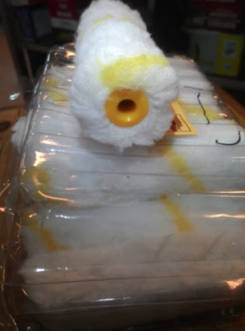 Mengecat Dinding Jadi Lebih Mudah Karena Bulu Roll Kecil Refill 4 Inch atau kuas cat roll kecil 4" refill