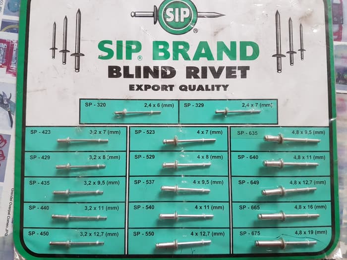 Paku Rivet SIP: Keandalan dan Kemudahan dalam Pemasangan